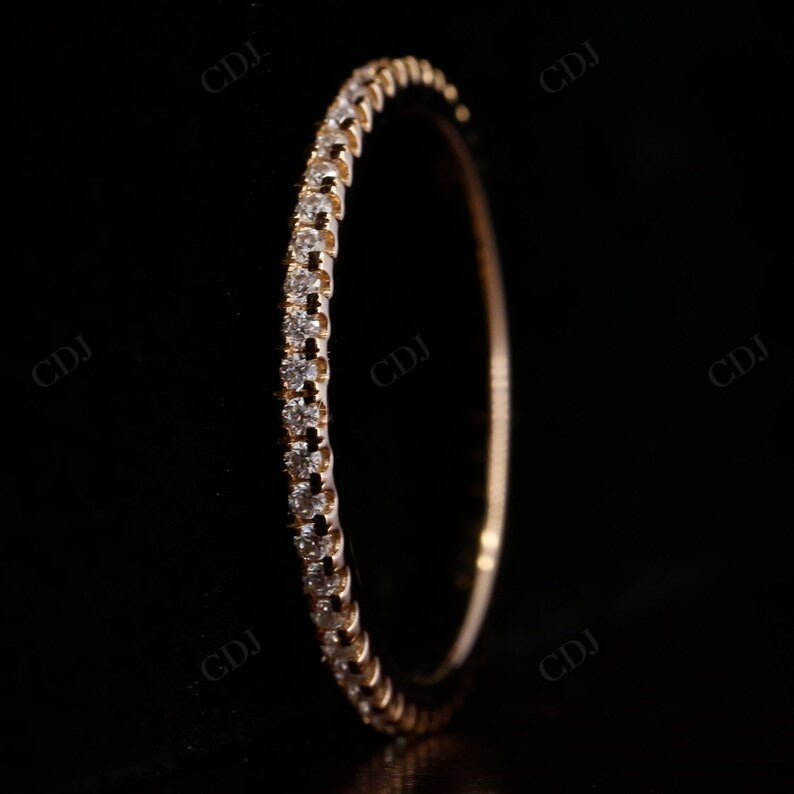 0.25CTW Round Cut lab grown diamond wedding band woman  customdiamjewel   