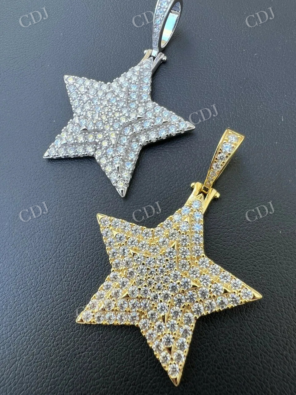 14K Gold Hip Hop Star Mens and Ladies Pendant  customdiamjewel   