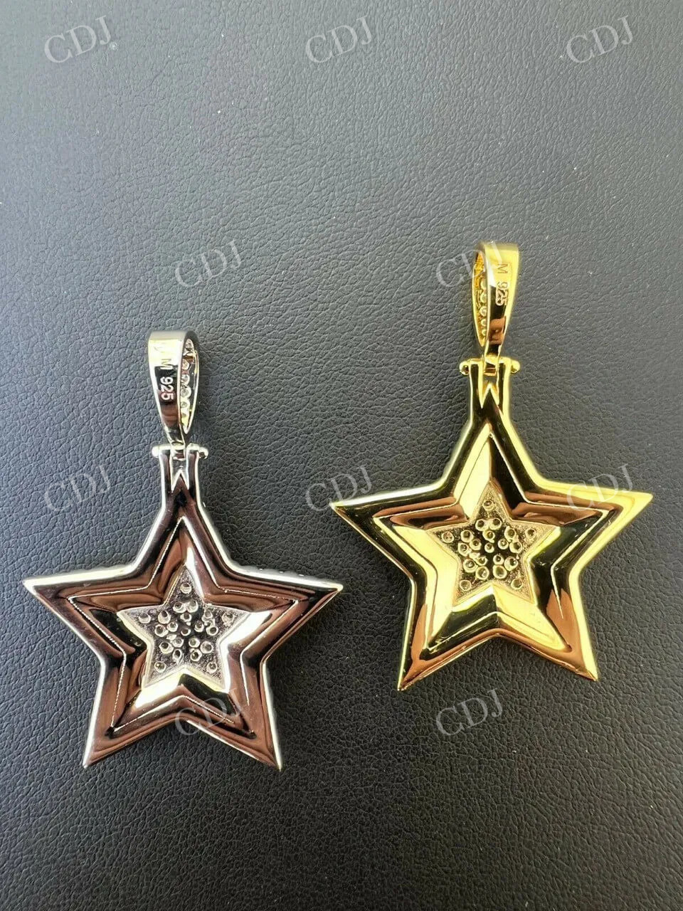 14K Gold Hip Hop Star Mens and Ladies Pendant  customdiamjewel   