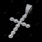 Flower Setting Diamond Cross Pendant For Men  customdiamjewel   