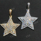 14K Gold Hip Hop Star Mens and Ladies Pendant  customdiamjewel   