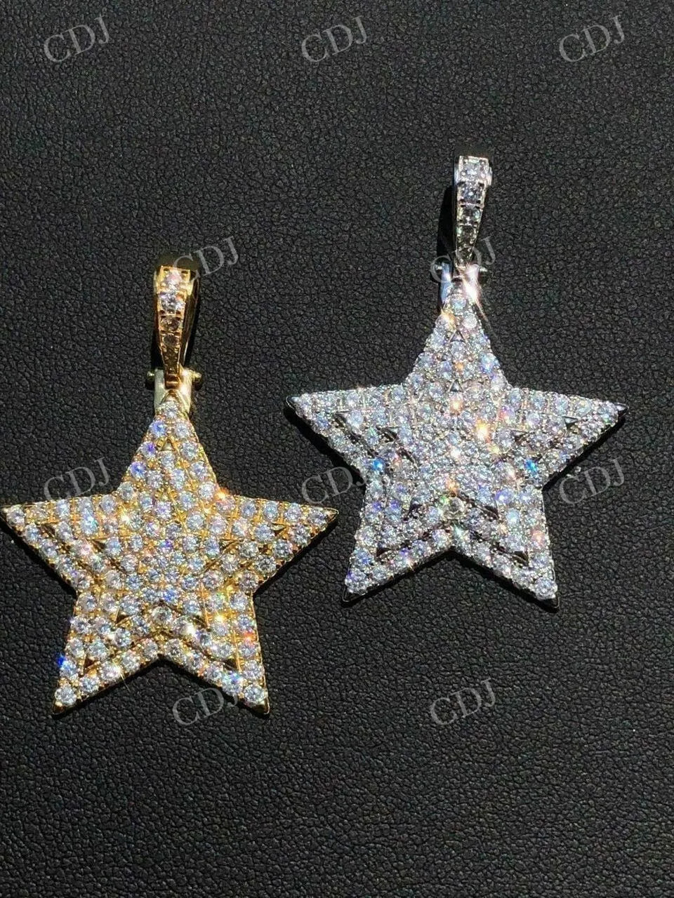 14K Gold Hip Hop Star Mens and Ladies Pendant  customdiamjewel   