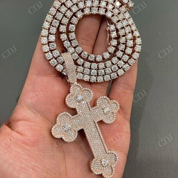 Custom Iced Out Hip Hop Cross Pendant  CustomDiamJewel   