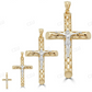 14k Gold Over Real Cross Jesus Hip Hop Pendant  customdiamjewel   