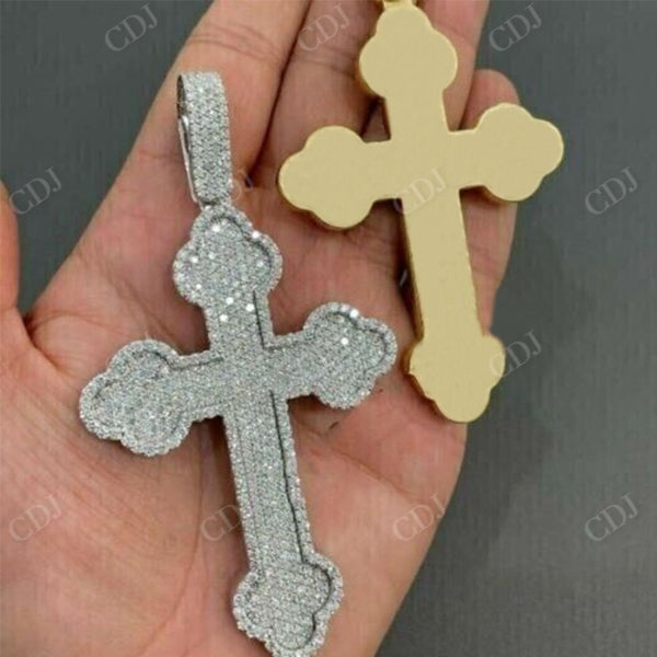 Custom Iced Out Hip Hop Cross Pendant  CustomDiamJewel   