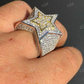 Men's Hip Hop Star Solid 14k Gold Diamond Ring  customdiamjewel   