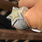 Men's Hip Hop Star Solid 14k Gold Diamond Ring  customdiamjewel   