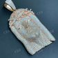 14k Rose Gold Vermeil Fully Iced Jesus Pendant  customdiamjewel   