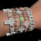 White Gold Plated Moissanite Trendy Bracelet hip hop jewelry CustomDiamJewel   