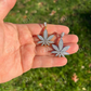 14K Gold Round Diamond Marijuana Weed Pendant  customdiamjewel   