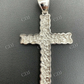 Solid 925 Sterling Silver Nugget Cross Pendant  customdiamjewel   