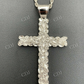 Solid 925 Sterling Silver Nugget Cross Pendant  customdiamjewel   