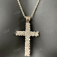 Solid 925 Sterling Silver Nugget Cross Pendant  customdiamjewel   