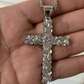 Solid 925 Sterling Silver Nugget Cross Pendant  customdiamjewel   