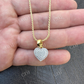 14K Gold Iced Small Ladies Heart Shaped Love Charm Pendant  customdiamjewel   