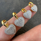 14K Gold Iced Small Ladies Heart Shaped Love Charm Pendant  customdiamjewel   