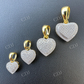 14K Gold Iced Small Ladies Heart Shaped Love Charm Pendant  customdiamjewel   