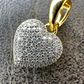 14K Gold Iced Small Ladies Heart Shaped Love Charm Pendant  customdiamjewel   