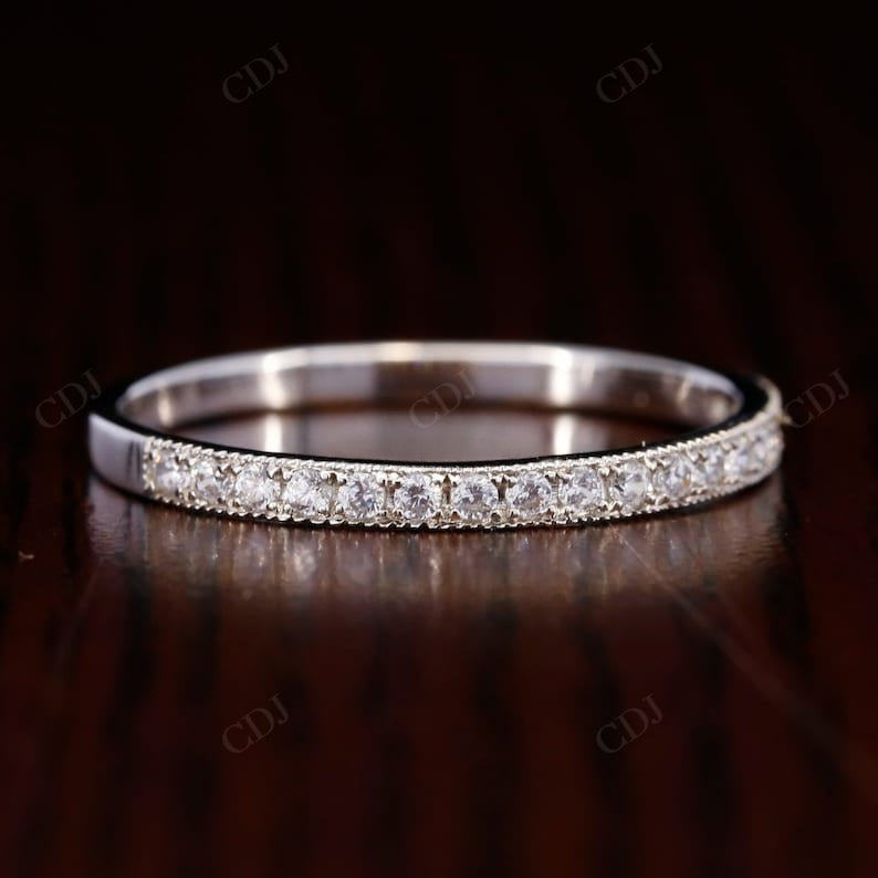 Milgrain 0.2CTW Lab Grown Diamond Wedding Band Woman  customdiamjewel   