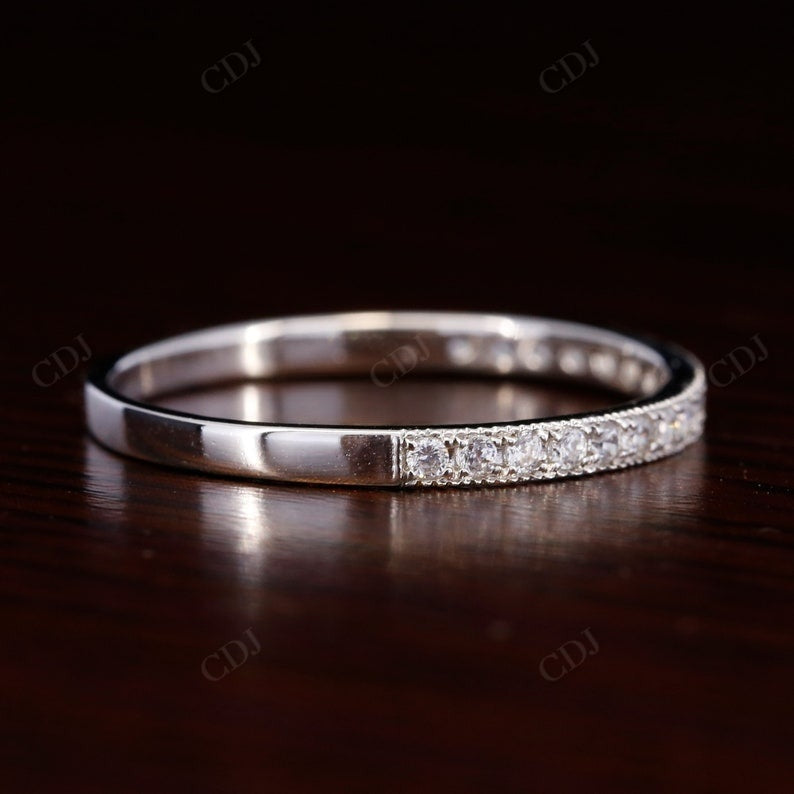 Milgrain 0.2CTW Lab Grown Diamond Wedding Band Woman  customdiamjewel   