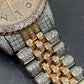 Moissanite Bust Down Rolex DateJust Arabic Dial Watch  customdiamjewel   