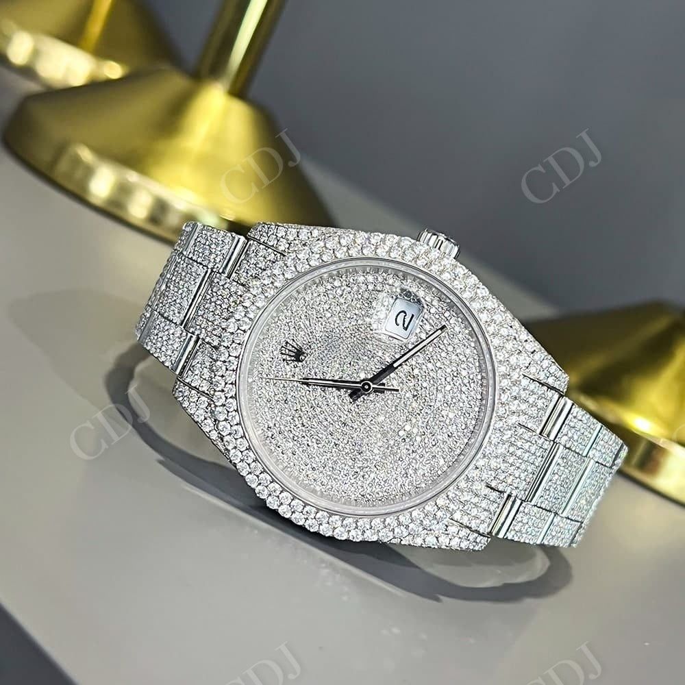 Rolex Fully Diamond Luxury Watch  customdiamjewel   