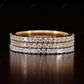 Round Lab Grown Diamond 3/4 Eternity Gold Dainty Wedding Band  customdiamjewel   