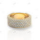 Yellow Gold Plated Moissanite Diamond Hip Hop Male Ring hip hop jewelry CustomDiamJewel