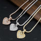 Iced Out Baguette Diamond Heart Shape Pendant  customdiamjewel   