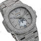 Full White Patek Phillippe Iced Out Watch  customdiamjewel   