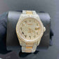 Moissanite Bust Down Rolex DateJust Arabic Dial Watch  customdiamjewel   