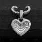 Iced Out Baguette Diamond Heart Shape Pendant  customdiamjewel   