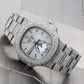 Full White Patek Phillippe Iced Out Watch  customdiamjewel   