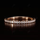 Round Lab Grown Diamond 3/4 Eternity Gold Dainty Wedding Band  customdiamjewel Sterling Silver Rose Gold VVS-EF