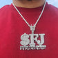 "SFJ" Iced Out Moissanite Silver Pendant hip hop jewelry customdiamjewel   