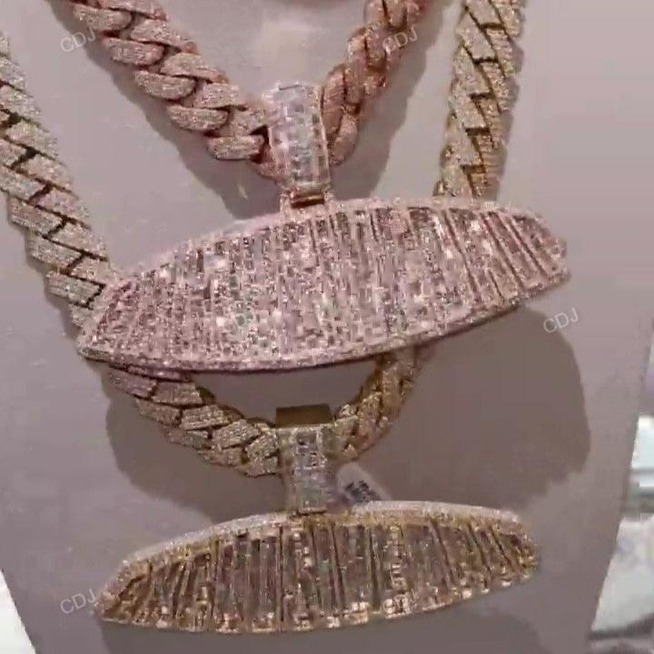 Quality Diamond Customized Hip Hop Necklace For Men hip hop jewelry CustomDiamJewel   