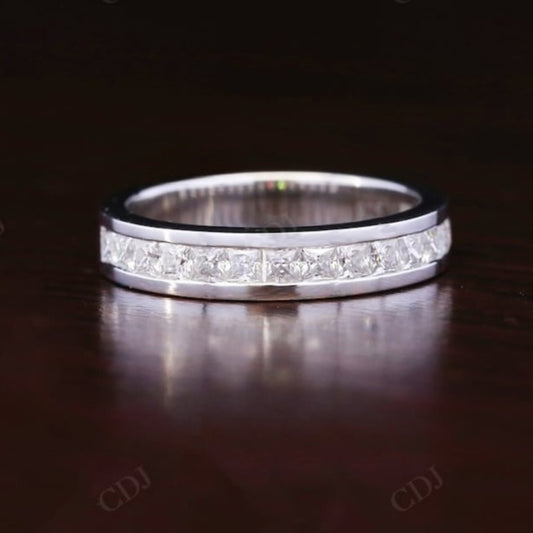 Woman Princess Cut Lab grown Diamond Wedding Band  customdiamjewel   