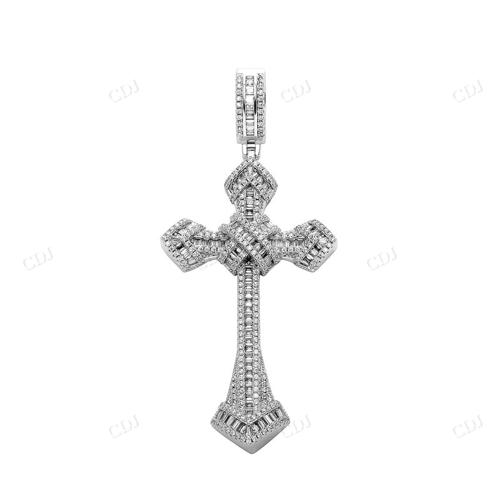 Moissanite Hip Hop Cross Diamond Pendant customdiamjewel