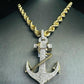 10K Yellow Gold Diamond Boat Anchor Charm Pendant hip hop jewelry CustomDiamJewel   