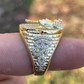 14k Gold Over Solid Egyptian King Diamond Ring  customdiamjewel   