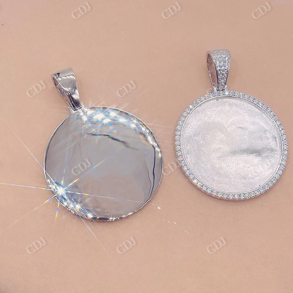 Iced Out Diamond Photo Picture Memory Pendant  customdiamjewel   