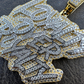 Gold Iced LOYALTY OVER ROYALTY Hip Hop Pendan  customdiamjewel   