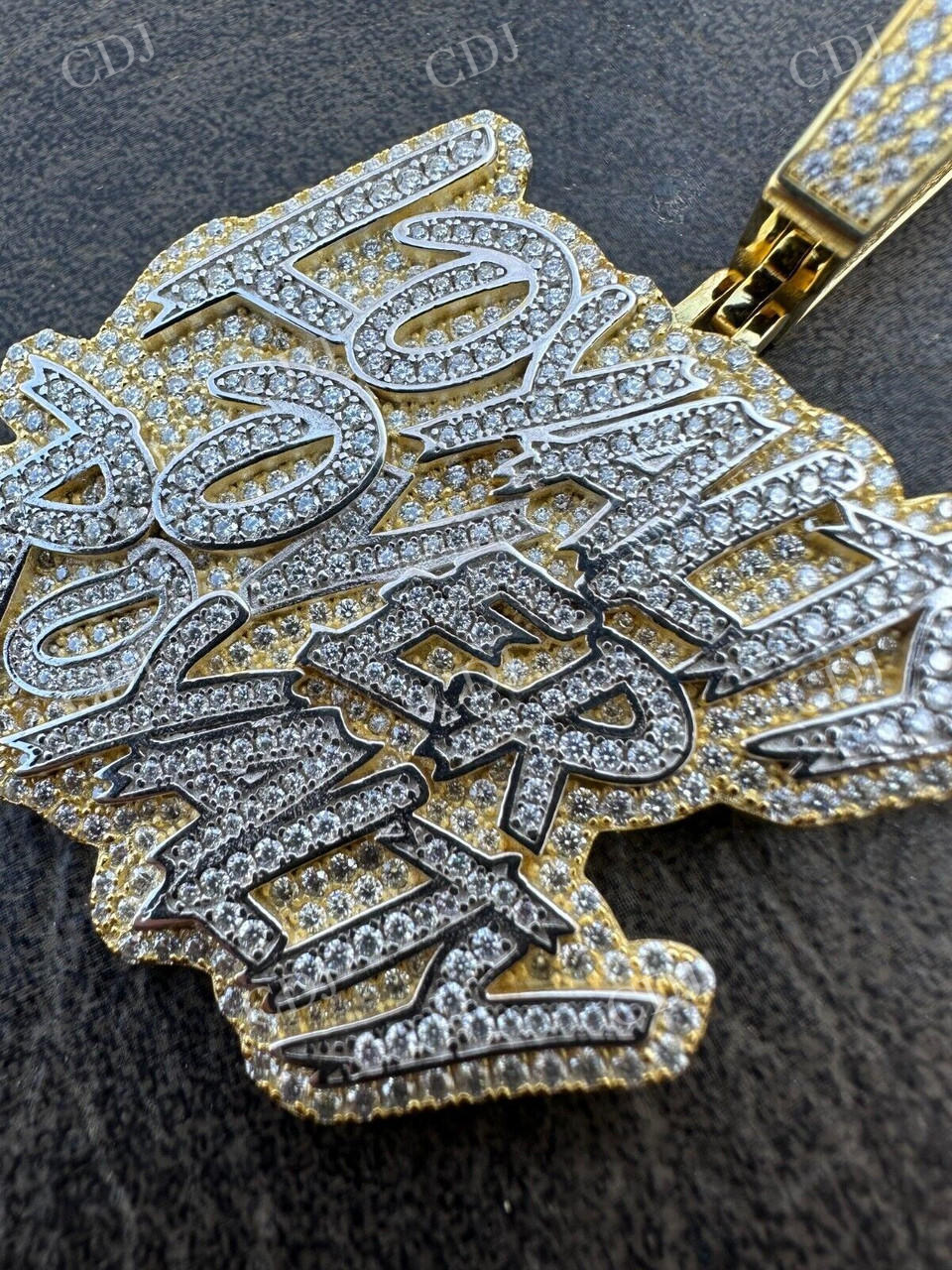 Gold Iced LOYALTY OVER ROYALTY Hip Hop Pendan  customdiamjewel   