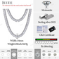 S925 14mm Baguette Moissanite Unique Tennis Chain hip hop jewelry CustomDiamJewel