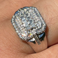 Fully Iced Baguette Diamond Hip Hop Style Ring  customdiamjewel   