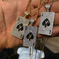 14k Gold Ace of Spades Poker HIP HOP ICY Pendant  customdiamjewel   