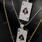 14k Gold Ace of Spades Poker HIP HOP ICY Pendant  customdiamjewel   