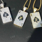 14k Gold Ace of Spades Poker HIP HOP ICY Pendant  customdiamjewel   