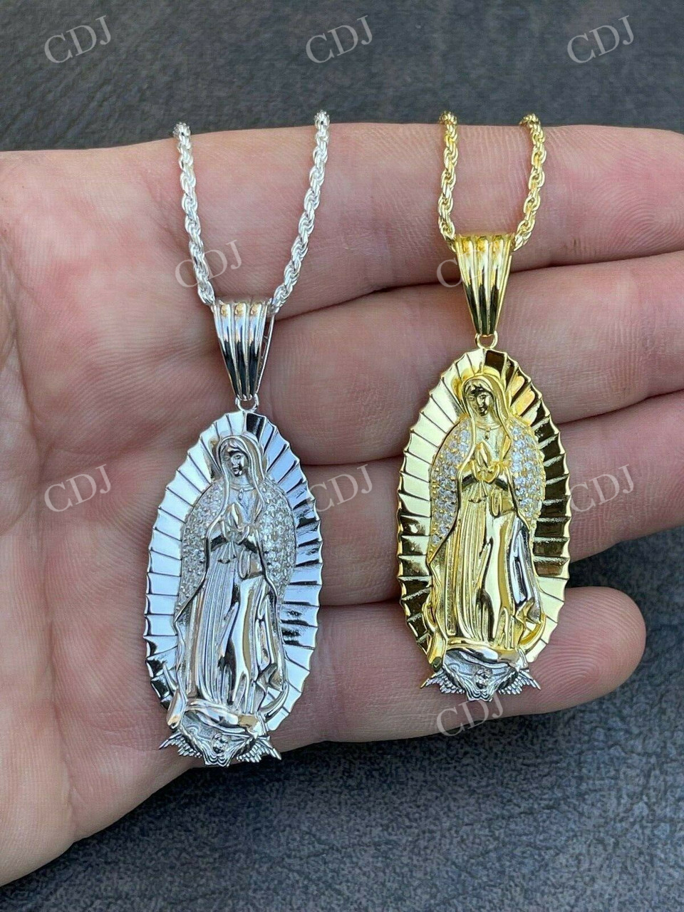 Iced Hip Hop Virgin Mary Mens Pendant  customdiamjewel   