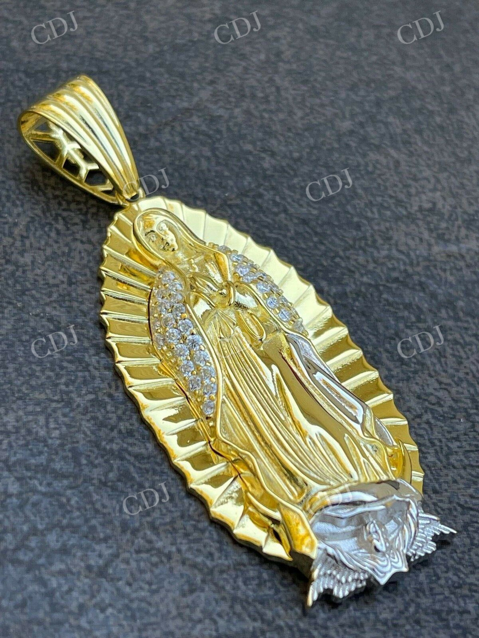 Iced Hip Hop Virgin Mary Mens Pendant  customdiamjewel   